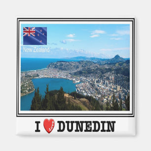 Aimant zNZ011 DUNEDIN I Love, NOUVELLE-ZÉLANDE, Océanie, 