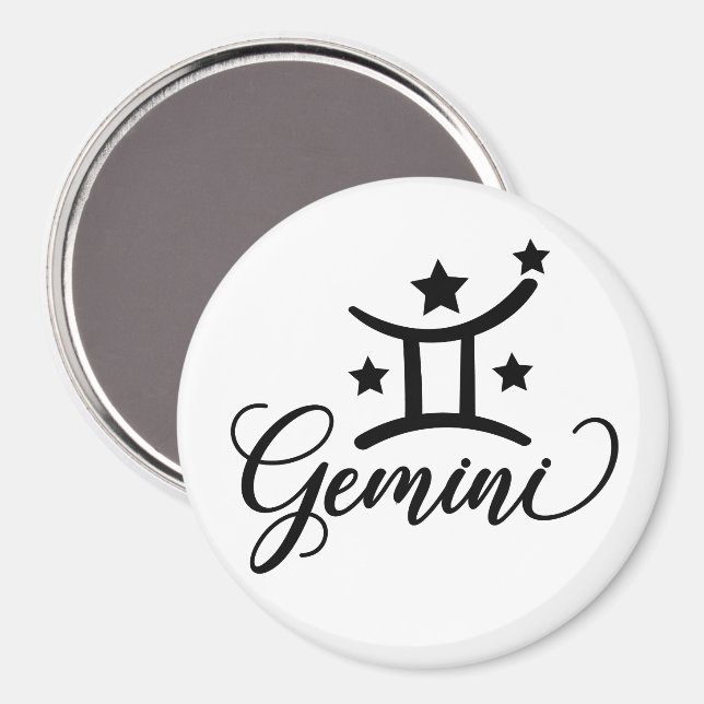 Aimant Zodiac Sign Gemini (Recto/Verso)
