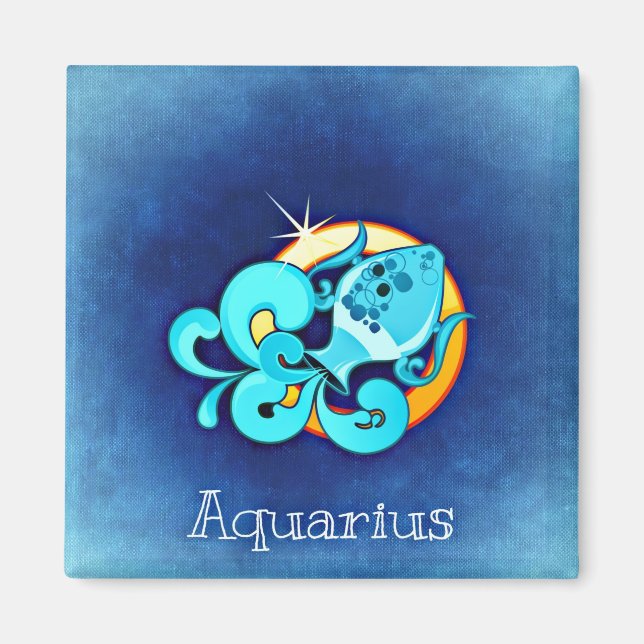 aimant zodiaque aquarius (Devant)