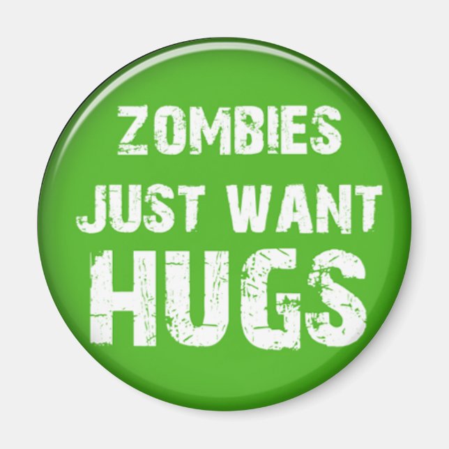 Aimant zombies bonbons d'Halloween (Devant)
