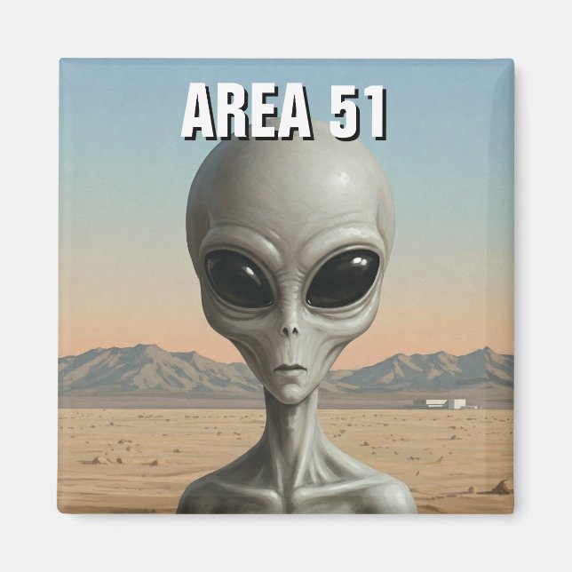 Aimant Zone 51 Alien du Nevada (Devant)