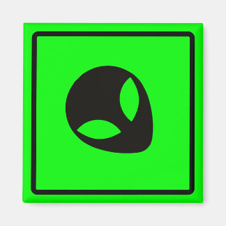 Aimant Zone de passage extraterrestre vert et noir XING