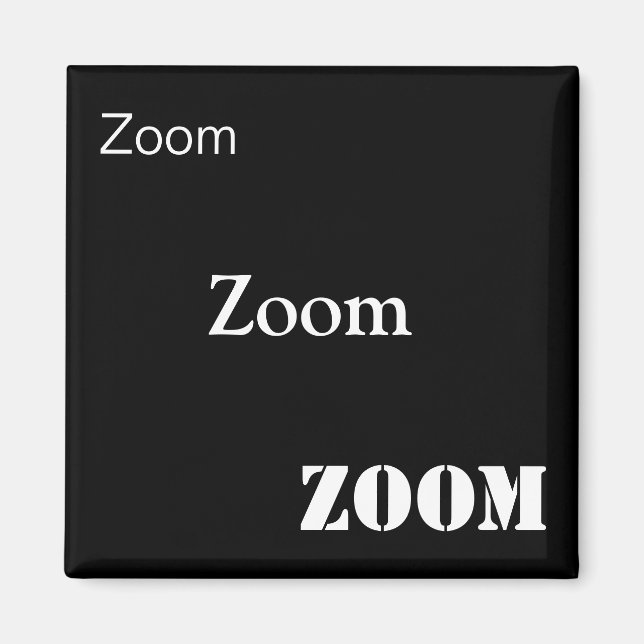 Aimant Zoom, zoom, zoom (Devant)