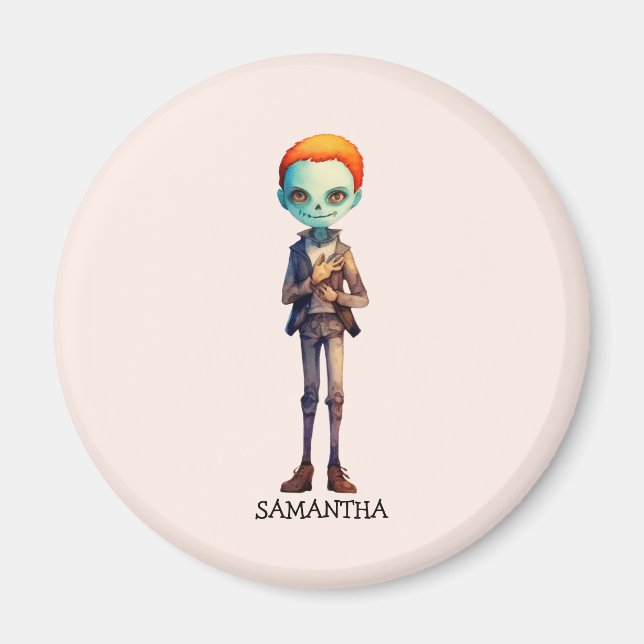 Aimant Zoombie Halloween personnalisé (Devant)