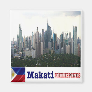 Aimant zPH008 skyline de MAKATI, Philippines Asie, Fridge
