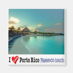 Aimant zPR005 PORTO RICO, Plage de Flamenco, Réfrigérateu