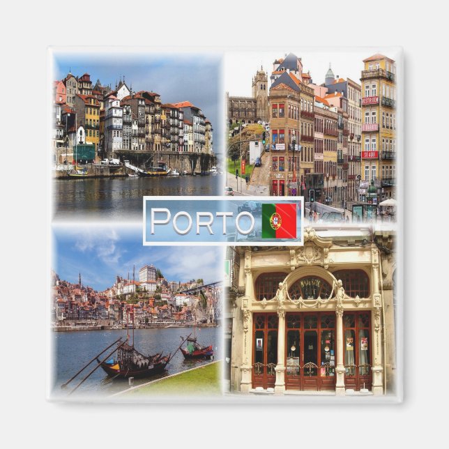 Aimant zPT005 RIBEIRA, fleuve Douro, Portugal, réfrigérat (Devant)