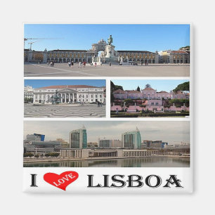 Aimant zPT019 LISBON "II Love", Portugal, Europe, Fridge