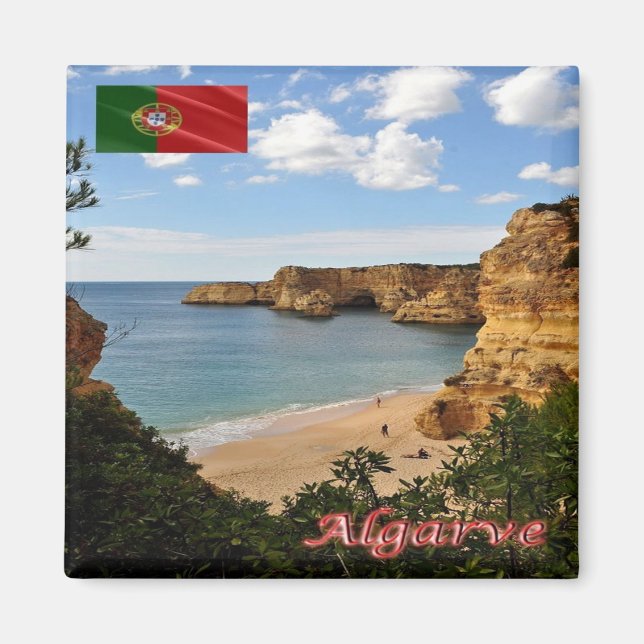 Aimant zPT027 ALGARVE Beach Marinha, Portugal, Fridge (Devant)