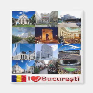 Aimant zRO008 BUCHAREST "I Love", Roumanie, Europe, Fridg