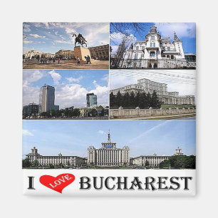 Aimant zRO010 BUCHAREST "I Love", Roumanie, Europe, Fridg
