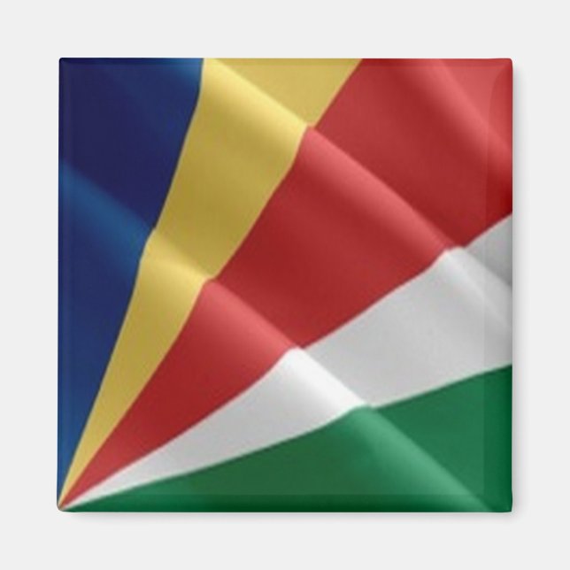 Aimant zSC002 SEYCHELLES, Drapeau, Afrique, réfrigérateur (Devant)