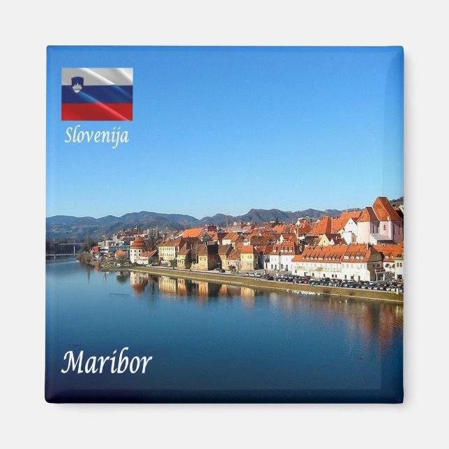 Aimant zSI013 DRAVA À MARIBOR, Slovénie, Europe, Fridge (Devant)