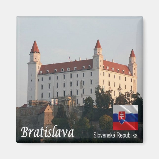 Aimant zSK007 CHÂTEAU DE BRATISLAVA, Slovaquie Europe, Ré (Devant)