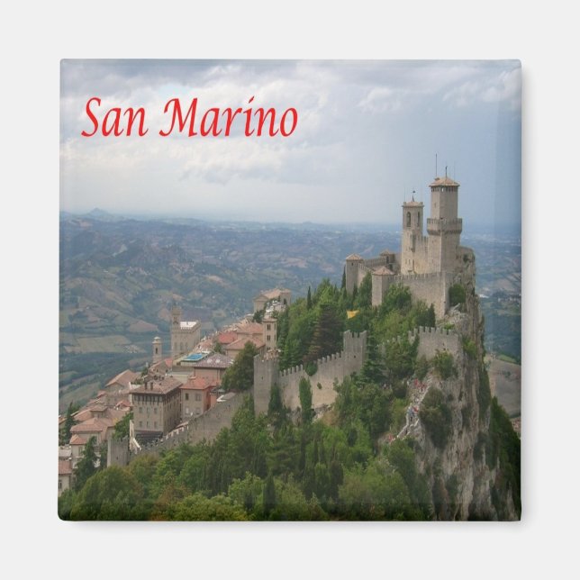 Aimant zSM007 MONTE TITANO panorama, Saint-Marin, Frigo (Devant)