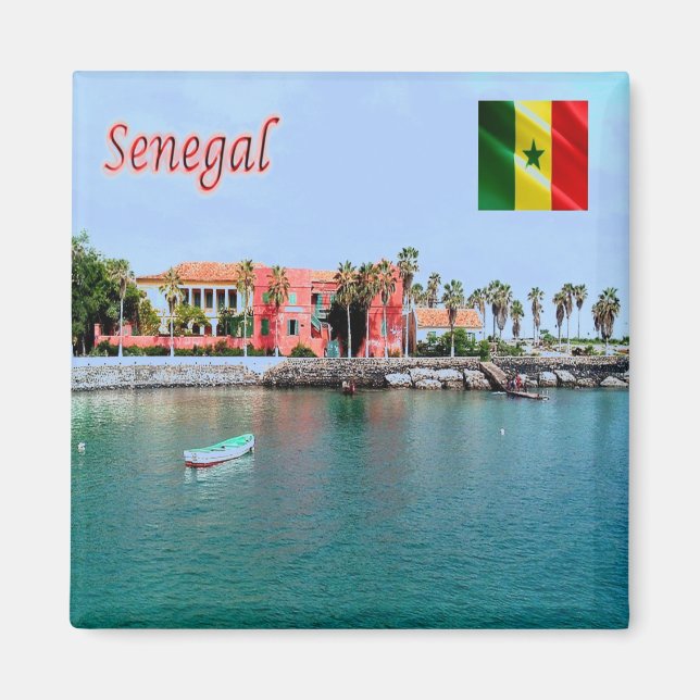 Aimant zSN008 SÉNÉGAL, Île de Port de Gorée, Réfrigérateu (Devant)