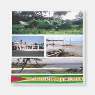 Aimant zST007 SAO TOME' et PRINCIPE, mosaïque, réfrigérat
