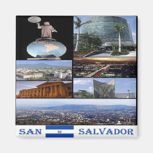 Aimant zSV010 EL SALVADOR, Mosaïque, Amérique, Frigo