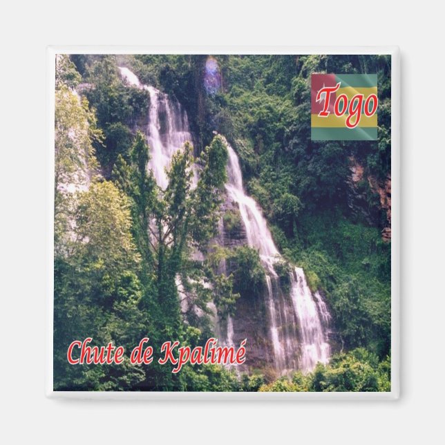 Aimant zTG003 TOGO, Chutes de Kpalimé, Afrique, Frigo (Devant)