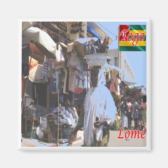 Aimant zTG004 LOME' Togo, Afrique, Réfrigérateur (Devant)