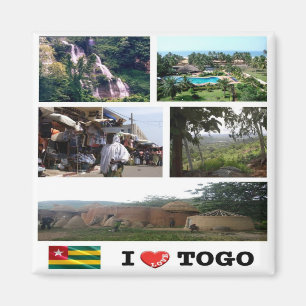 Aimant zTG009 TOGO I Love, Mosaic, Africa, Fridge