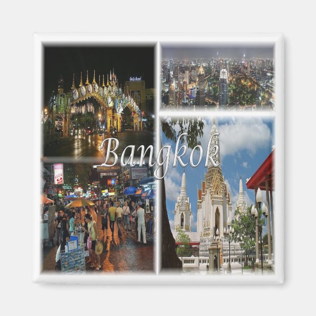 Aimant zTH008 mosaïque de BANGKOK, Thaïlande, Asie, Fridg (Devant)