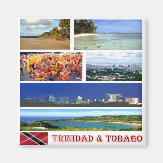 Aimant zTT003 TRINIDAD Et TOBAGO, Mosaïque, Amérique, Fri (Devant)