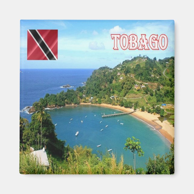 Aimant zTT007 TOBAGO, baie de Parlatuvier, réfrigérateur (Devant)
