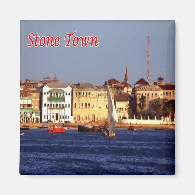 Aimant zTZ005 STONE TOWN, Tanzanie, Afrique, Fridge (Devant)