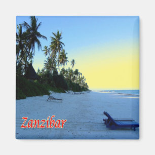 Aimant zTZ013 ZANZIBAR, plage de la côte Est, Tanzanie, r
