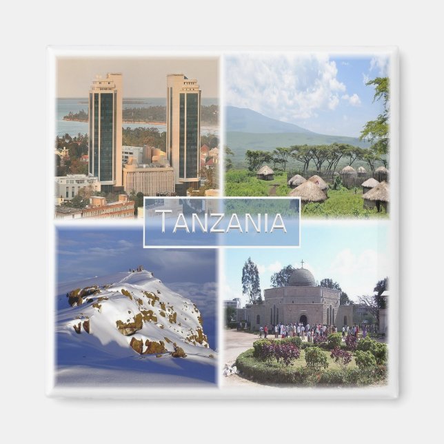 Aimant zTZ016 TANZANIE, Mosaïque, Afrique, Frigo (Devant)