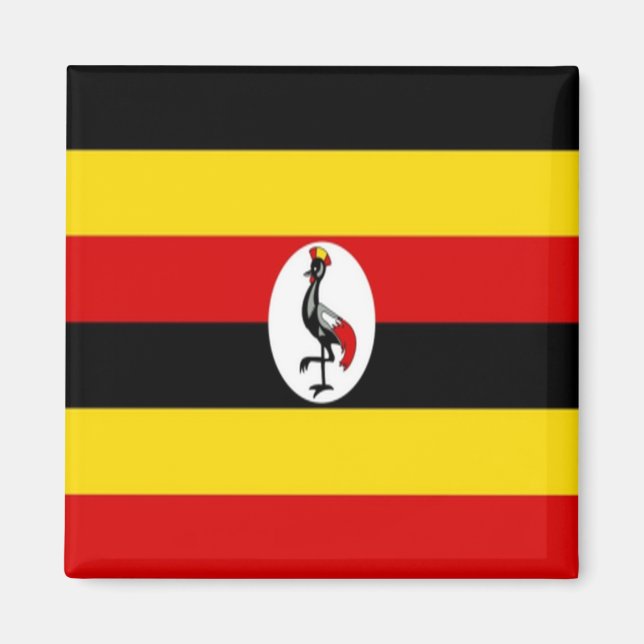 Aimant zUG001 Drapeau OUGANDA, Afrique, Réfrigérateur (Devant)