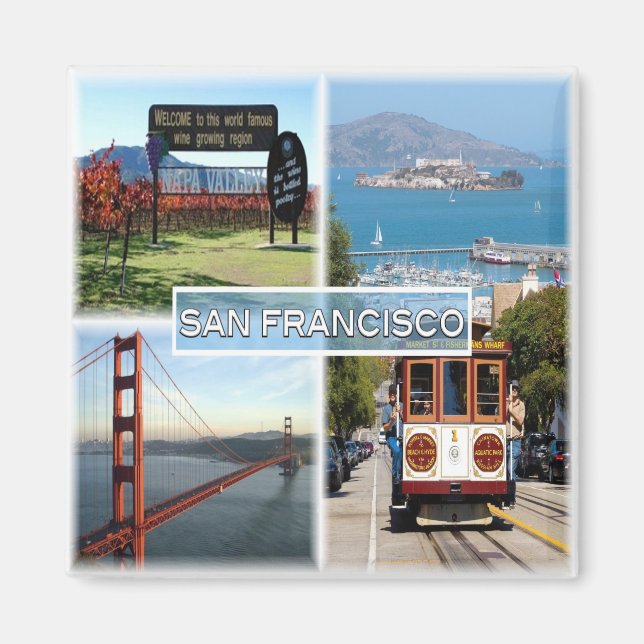 Aimant zUS0028 SAN FRANCISCO, Mosaic, Californie, Fridge (Devant)
