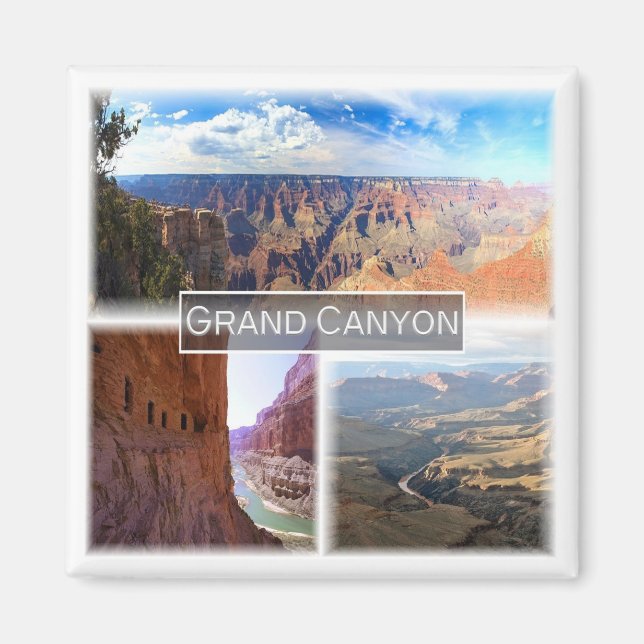 Aimant zUS046 GRAND CANYON, Mosaïque, Arizona, Réfrigérat (Devant)