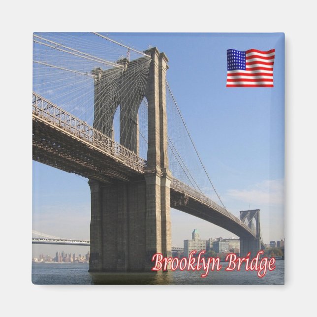 Aimant zUS112 BROOKLYN Bridge, New York City, Fridge (Devant)