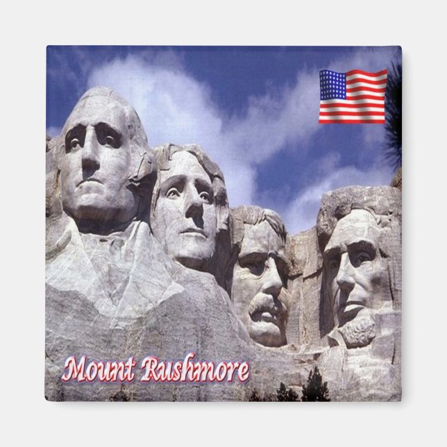 Aimant zUS188 MONT RUSHMORE, Dakota, Amérique, Fridge (Devant)