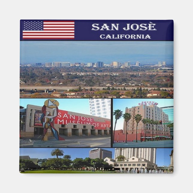 Aimant zUS202 SAN JOSE' Mosaic, Californie, Fridge (Devant)