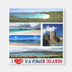 Aimant zVI003 VIRGIN ISLANDS I Love, Mosaic, Frigo