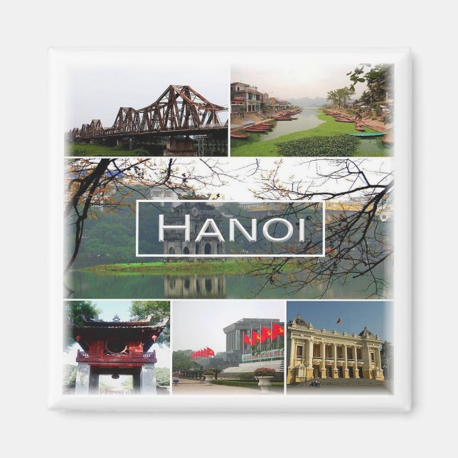 Aimant zVN003 HANOI, Vietnam, mosaïque, Asie, réfrigérate (Devant)