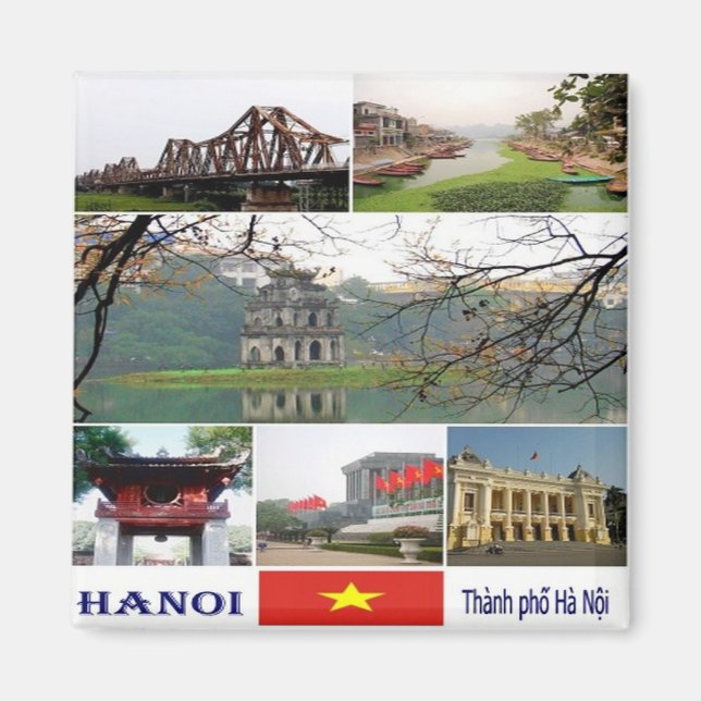 Aimant zVN009 HANOI, Mosaïque, Vietnam, Asie, Frigo (Devant)