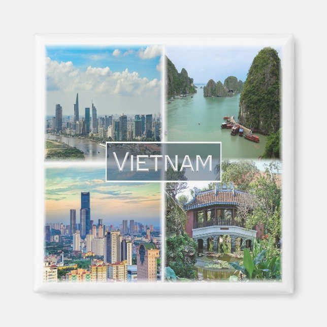 Aimant zVN012 VIETNAM, mosaïque, Asie, réfrigérateur (Devant)
