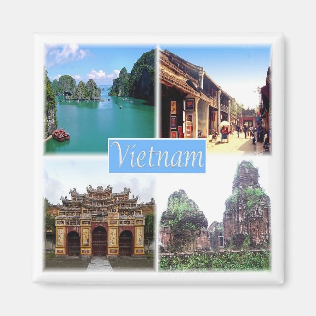 Aimant zVN014 VIETNAM, mosaïque, Asie, réfrigérateur (Devant)