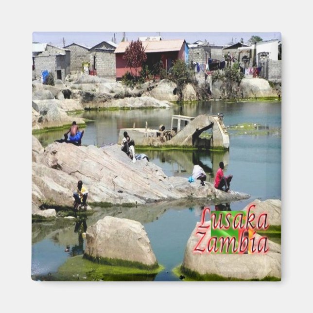 Aimant zZM005 LUSAKA, Zambie, Afrique, Réfrigérateur (Devant)