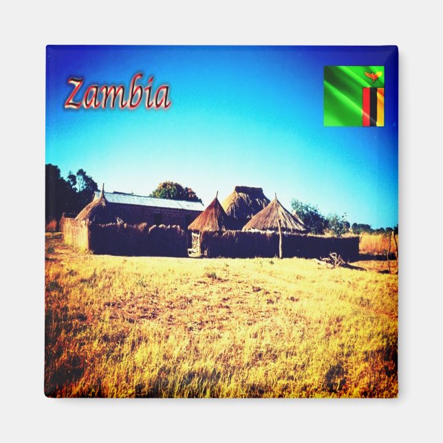 Aimant zZM008 ZAMBIE, Panorama, Afrique, Réfrigérateur (Devant)