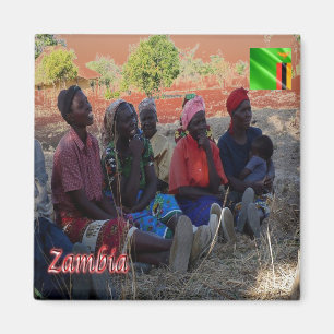 Aimant zZM009 ZAMBIE, Femmes zambiennes, Afrique, Réfrigé