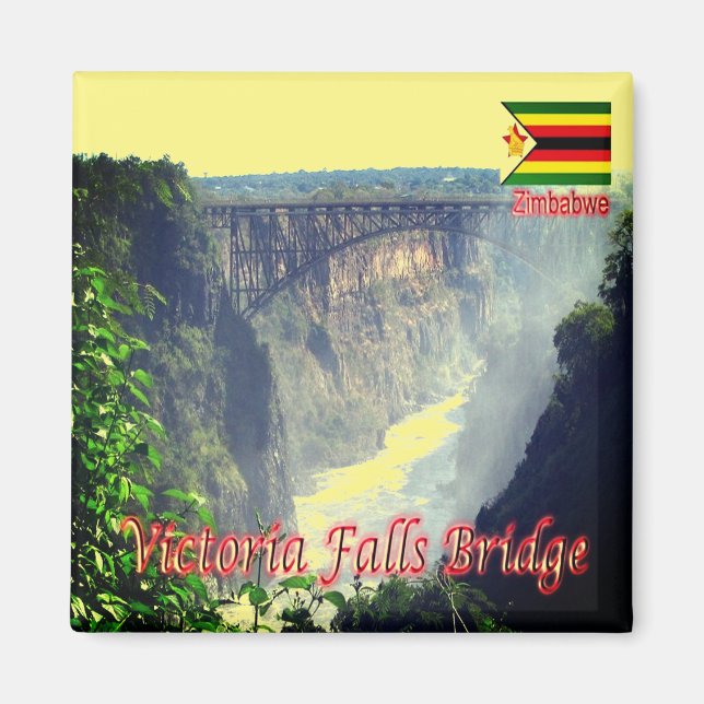 Aimant zZW006 VICTORIA FALLS, Zimbabwe, Afrique, Fridge (Devant)