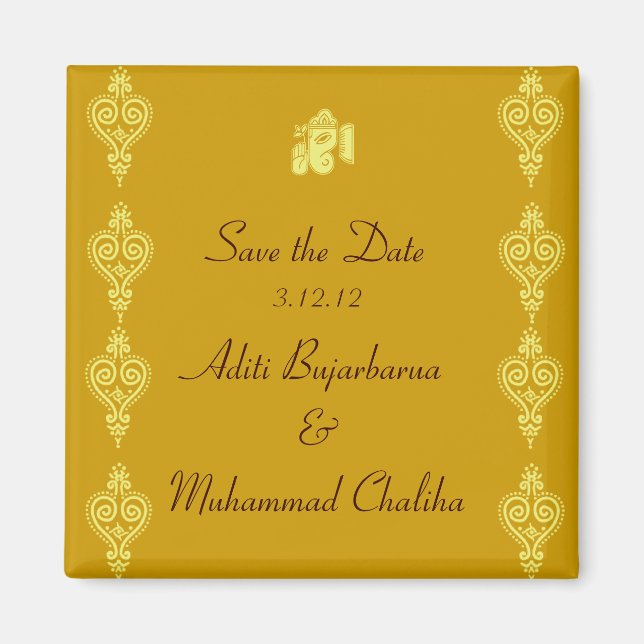 Aimants de Mariage Ganesha (Devant)