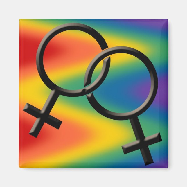 Aimants frigo gay pride Aimant Lady Rainbow (Devant)