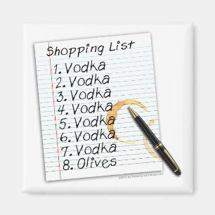 AIMANTS - LISTE DE COURSES VODKA