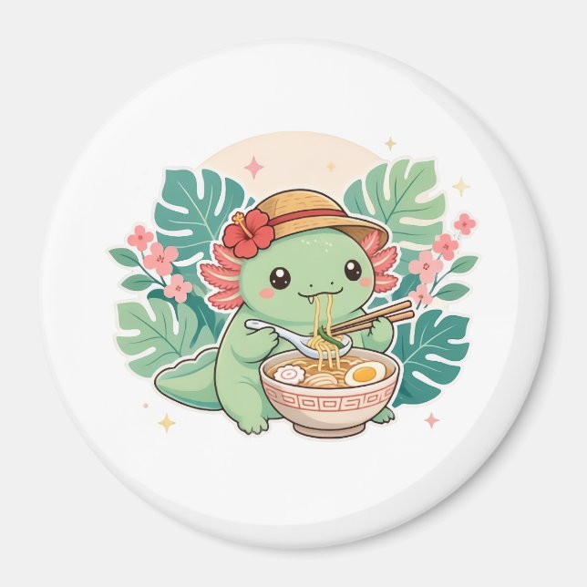Aimants mignons axolotls verts (Devant)